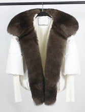 Načítať obrázok do zobrazovača galérie, Dámska páperová oversize bunda s pravou kožušinou "ARIA" Clothing Topkozuchy.sk