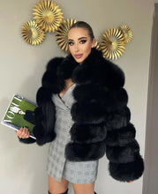 Načítať obrázok do zobrazovača galérie, Dámsky pravý kožuch z líšky s golierom "TALY" Clothing Topkozuchy.sk