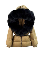 Načítať obrázok do zobrazovača galérie, Dámska páperová bunda “AMIA” Dámska bunda s pravou kožušinou Topkožuchy.sk