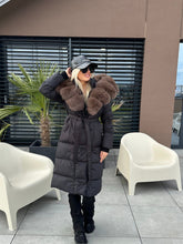 Načítať obrázok do zobrazovača galérie, Dámska páperová zimná bunda s bohatým golierom “OSLO” Damska dlha paperova bunda Topkozuchy.sk