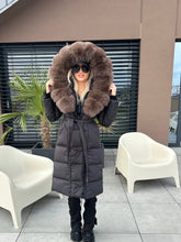 Načítať obrázok do zobrazovača galérie, Dámska páperová zimná bunda s bohatým golierom “OSLO” Damska dlha paperova bunda Topkozuchy.sk