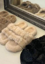 Načítať obrázok do zobrazovača galérie, Dámske pravé kvalitné kožušinové šlapky z norky "PRFCT" Dámske šlapky Topkozuchy.sk