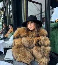 Načítať obrázok do zobrazovača galérie, Exkluzívny pravý kožuch z mývala "FLOWER" Dámsky kožuch myval Topkozuchy.sk