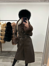 Načítať obrázok do zobrazovača galérie, Dámsky luxusný pravý kožený kabát s pravou kožušinou “AMY” Topkozuchy.sk