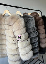 Načítať obrázok do zobrazovača galérie, Exkluzívny 4v1 pravý kožuch/vesta z líšky "FUTURE" Dámsky pravy kožuch z líšky Topkozuchy.sk