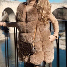 Načítať obrázok do zobrazovača galérie, Dámska hustá pravá kožušinová vesta z líšky JULY Clothing Topkozuchy.sk