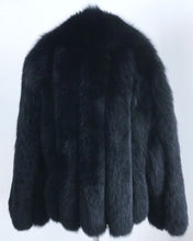 Načítať obrázok do zobrazovača galérie, Dámsky luxusný pravý kožuch z líšky s golierom HERMS Clothing Topkožuchy.sk
