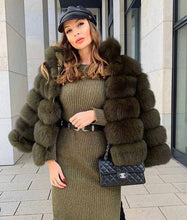 Načítať obrázok do zobrazovača galérie, Dámsky pravý kožuch z líšky s golierom TALY Clothing Topkozuchy.sk