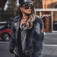 Načítať obrázok do zobrazovača galérie, Dámska kožená bunda s pravou kožušinou LADY Dámska kožená bunda s kožušinou Topkozuchy.sk