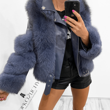 Načítať obrázok do zobrazovača galérie, Dámska kožená bunda s pravou kožušinou LADY Dámska kožená bunda s kožušinou Topkozuchy.sk