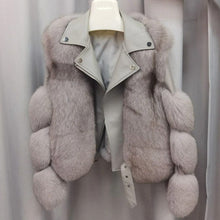 Načítať obrázok do zobrazovača galérie, Dámska kožená bunda s pravou kožušinou LADY Dámska kožená bunda s kožušinou Topkozuchy.sk