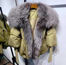 Načítať obrázok do zobrazovača galérie, Dámska páperová bunda s pravou kožušinou ARIA Topkožuchy.sk