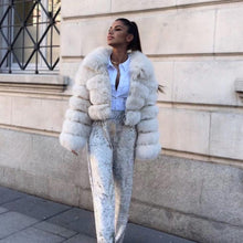 Načítať obrázok do zobrazovača galérie, Dámsky pravý kožuch z polárnej líšky na zips COCO Dámsky kožuch z líšky Topkozuchy.sk