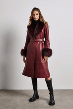 Načítať obrázok do zobrazovača galérie, Dámsky luxusný pravý kožený kabát s pravou kožušinou AMY Topkožuchy.sk