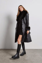 Načítať obrázok do zobrazovača galérie, Dámsky luxusný pravý kožený kabát s pravou kožušinou AMY Topkožuchy.sk