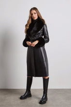 Načítať obrázok do zobrazovača galérie, Dámsky luxusný pravý kožený kabát s pravou kožušinou AMY Topkožuchy.sk