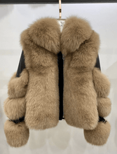 Načítať obrázok do zobrazovača galérie, Pravá kožená bunda s pravou kožušinou GOLDY Kožená bunda s kožušinou Topkozuchy.sk