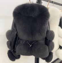 Načítať obrázok do zobrazovača galérie, Pravá kožená bunda s pravou kožušinou GOLDY Kožená bunda s kožušinou Topkozuchy.sk