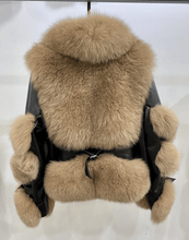 Načítať obrázok do zobrazovača galérie, Pravá kožená bunda s pravou kožušinou GOLDY Kožená bunda s kožušinou Topkozuchy.sk