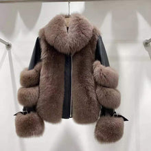 Načítať obrázok do zobrazovača galérie, Pravá kožená bunda s pravou kožušinou GOLDY Kožená bunda s kožušinou Topkozuchy.sk