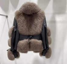 Načítať obrázok do zobrazovača galérie, Pravá kožená bunda s pravou kožušinou GOLDY Kožená bunda s kožušinou Topkozuchy.sk