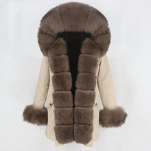Načítať obrázok do zobrazovača galérie, dámska nepremokavá bunda s pravou kožušinou