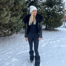 Načítať obrázok do zobrazovača galérie, Dámska luxusná zimná pravá kožená bunda s bohatým golierom z mývala &quot;ROSY&quot; Clothing Topkozuchy.sk
