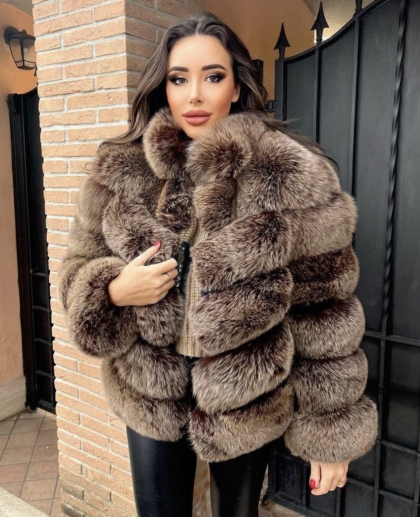 Dámsky pravý kožuch z líšky s golierom "TALY" Clothing Topkozuchy.sk