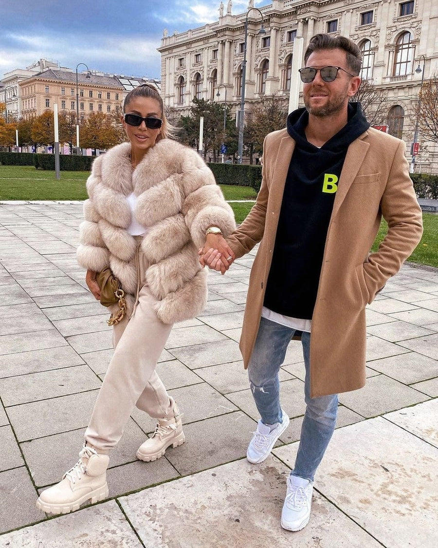 Dámsky pravý kožuch z polárnej líšky "GLOW" Clothing Topkozuchy.sk