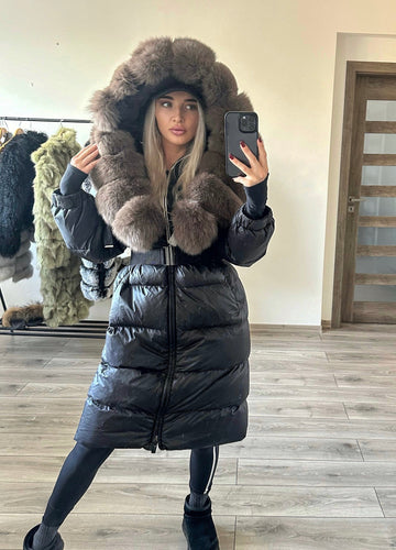 Dámska páperová bunda “FURLA” Damska dlha paperova bunda Topkožuchy.sk