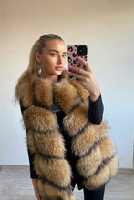 Načítať obrázok do zobrazovača galérie, Dámska pravá kožušinová vesta z mývala  “LORY” Topkožuchy.sk
