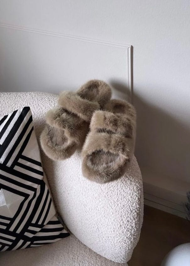 Dámske pravé kvalitné kožušinové šlapky z norky "PRFCT" Dámske šlapky Topkozuchy.sk