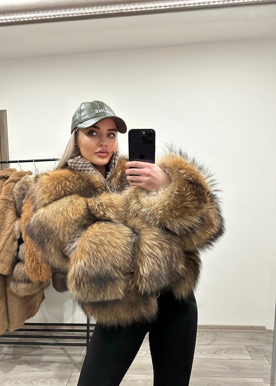 Dámsky pravý kožuch mýval "LUXURY" Dámsky kožuch myval Topkozuchy.sk