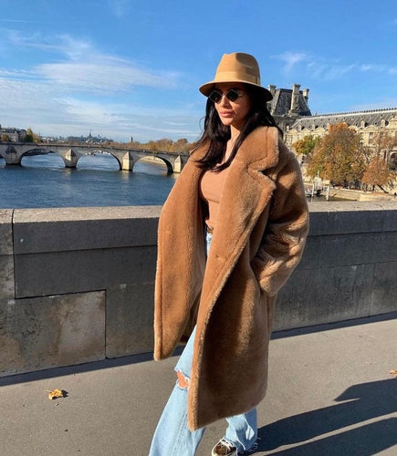 Dámsky luxusný teddy kabát z alpský “SELENA” Topkožuchy.sk