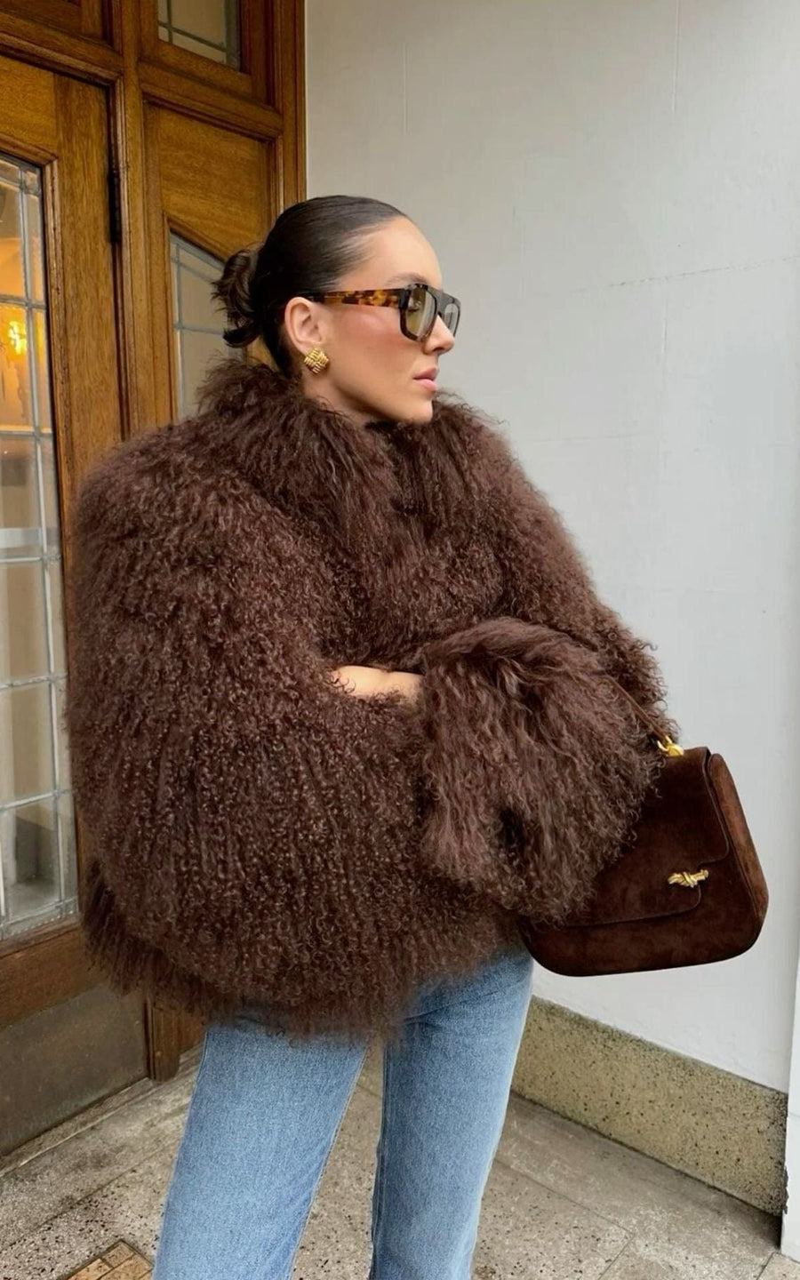 Mongolský krátky kožuch “CLOE” damsky mongolsky kožuch Topkozuchy.sk