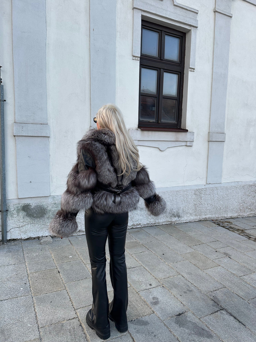 Pravá kožená bunda s pravou kožušinou "GOLDY" Kožená bunda s kožušinou Topkozuchy.sk