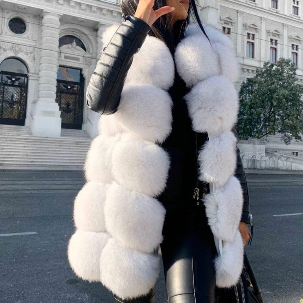 Dámska hustá pravá kožušinová vesta z líšky JULY Clothing Topkozuchy.sk