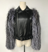 Načítať obrázok do zobrazovača galérie, Dámska luxusná pravá kožená bunda s pravou kožušinou CARLO Clothing Topkozuchy.sk
