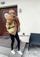 Načítať obrázok do zobrazovača galérie, Dámska páperová bunda s pravou kožušinou ARIA Clothing Topkozuchy.sk
