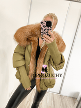 Načítať obrázok do zobrazovača galérie, Dámska páperová oversize bunda s pravou kožušinou ARIA Clothing Topkozuchy.sk
