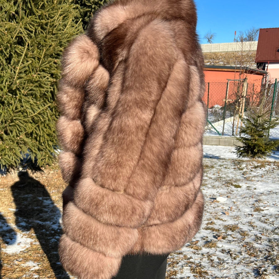 Dámsky luxusný pravý kožuch z líšky CHARLOTE Clothing Topkozuchy.sk