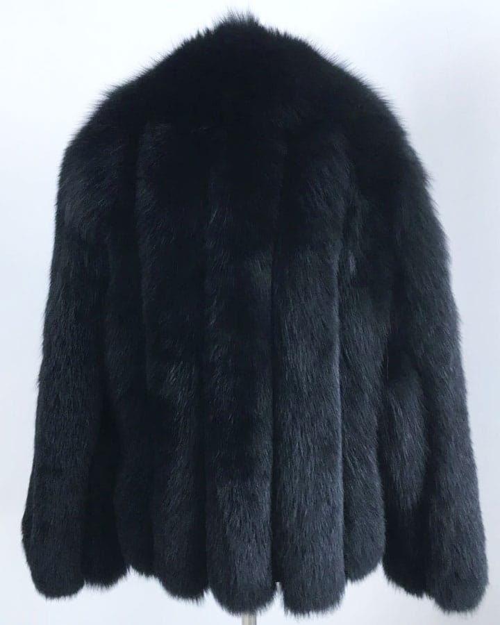 Dámsky luxusný pravý kožuch z líšky s golierom HERMS Clothing Topkožuchy.sk