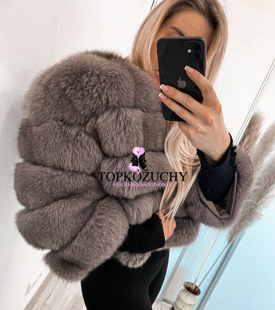Dámsky pravý kožuch z líšky SWEETGIRL Dámsky kožuch líška Topkozuchy.sk