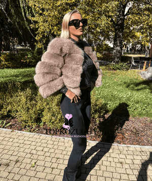 Dámsky pravý kožuch z líšky SWEETGIRL Dámsky kožuch líška Topkozuchy.sk
